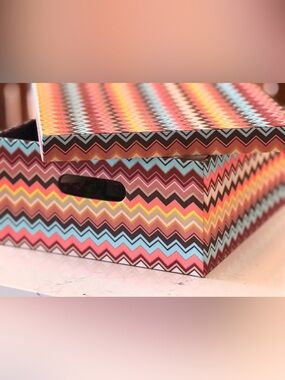 Missoni for Target Chevron Storage Box Bin with Lid Organizer